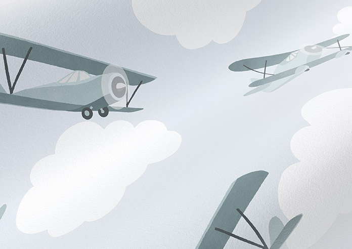 Flying Ace, Green - Twist&Fit Roman Blind - Image 4